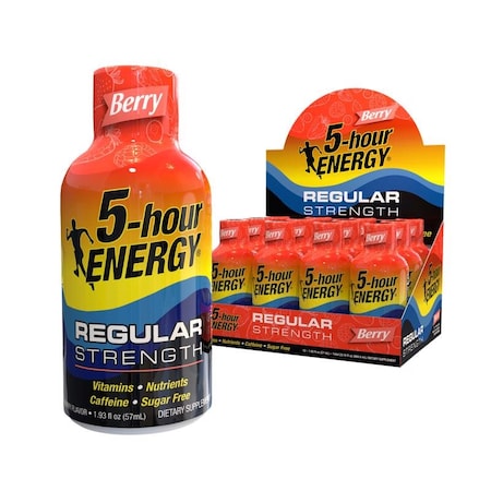 5 Hour Energy 5-hour Energy RegularStrength Sugar Free Berry Energy Shot 1.93 oz 500181